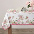 thumbnail image 5 of Pink Rectangle Tablecloth, Floral Tablecloth, Pink Flowers Print Table Cloth, Spring Summer Waterproof Wrinkle Free Rectangle Tablecloth for Rectangle Tables 60 X 84, 60 X 102, 60 X 120 Inch, 5 of 5