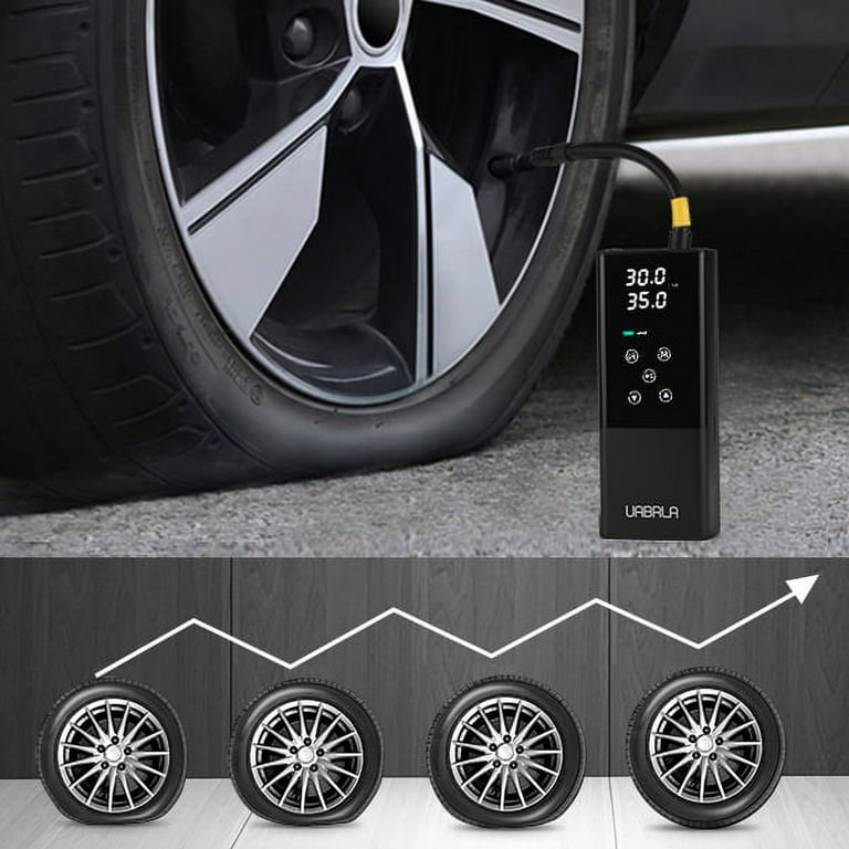 UABRLA Tire Pump,Tire Inflator Car Tire Inflator with Digital Pressure  Gauge, Fast Inflation, Auto Tire Pump for Car Tires, Motorcycles, Bikes or  Balls 