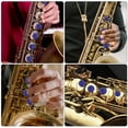 thumbnail image 3 of 18pcs Saxophone Key Buttons Alto Tenor Soprano Saxophone Key Buttons Inlays Accessories, 3 of 8