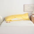 thumbnail image 2 of Flxxie Satin Silky Slip Cooling Body Pillowcase, Body Pillow Cover with Hidden Zipper, 20x54 Inches, Yellow, 2 of 5