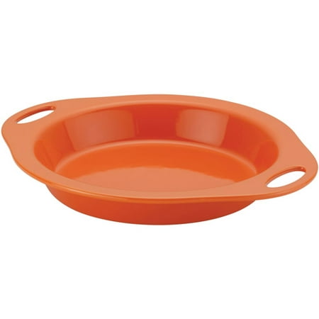 Rachael Ray 9 Inch Dishwasher Safe Stoneware Pie Baker with Wide Handles,