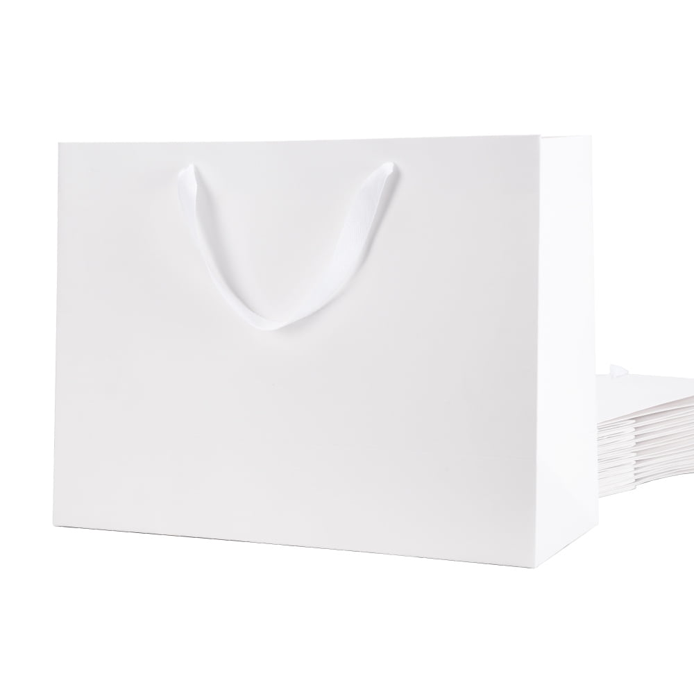 PACKHOME 12 Extra Large Gift Bags, Paper White Gift Bags with Handles