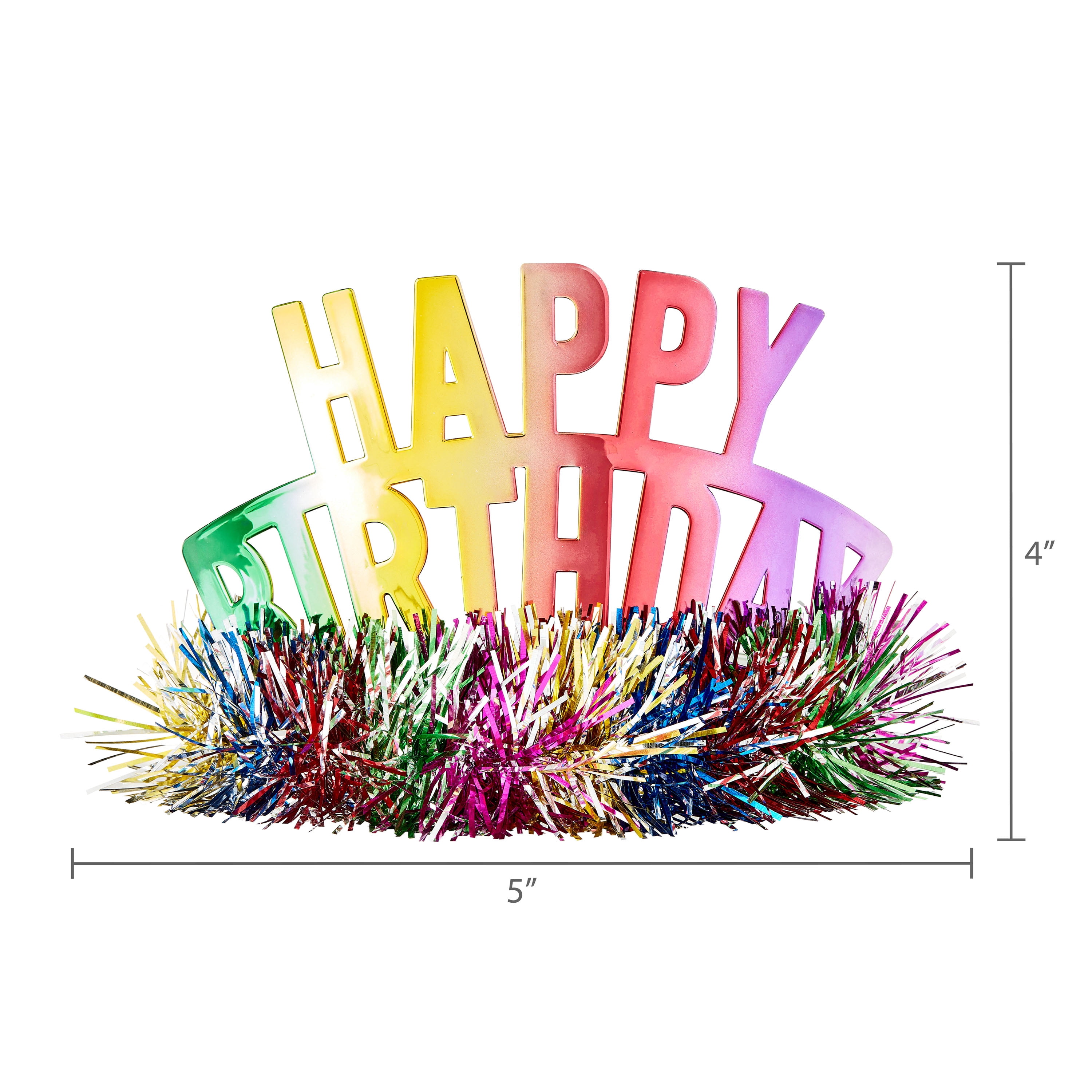 Multicolor Rainbow Happy Birthday Tiara, by Way To Celebrate