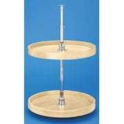 Wood Full Circle Lazy Susans Independently Rotating, 2 Shelf Sets, Two Shelf Set with Hardware, Full Circle, 18"...