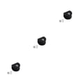 thumbnail image 2 of Soporte de pared antideslizante Yuarrent 10pcs Set Color Negro Metal 2 cm, 2 of 6
