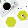 thumbnail image 5 of Balery 4 Pcs Yellowleather Coasters Set, Drink Table Cup Coasters For Living Room Kitchen Coffee Decor, 5 of 9
