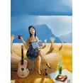 thumbnail image 2 of West, Ronald 12x14 White Modern Wood Framed Museum Art Print Titled - Journey of Souls, 2 of 4