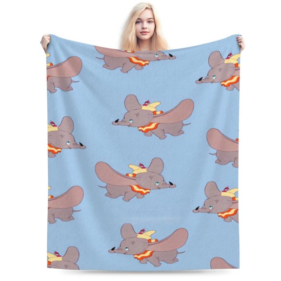 Dumbo Boys Girls Blanket Super Soft Cozy Warm Plush Throw Blanket, Lightweight Fuzzy Flannel Blankets for Couch Sofa Bed Travel and Camping Gifts 40"X30"