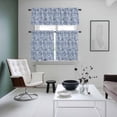 thumbnail image 4 of Blue Ocean Conch Kitchen Curtains Sets for Windows 36 Inch Length, Retro Beige Coastal Coral Starfish Rod Pocket Window Treatments Tier Curtains and Valances Set for Bedroom/Bathroom, 4 of 8