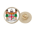 thumbnail image 1 of Fijil Oceania National Emblem Round Metal Golden Pin Brooch Clip, 1 of 3