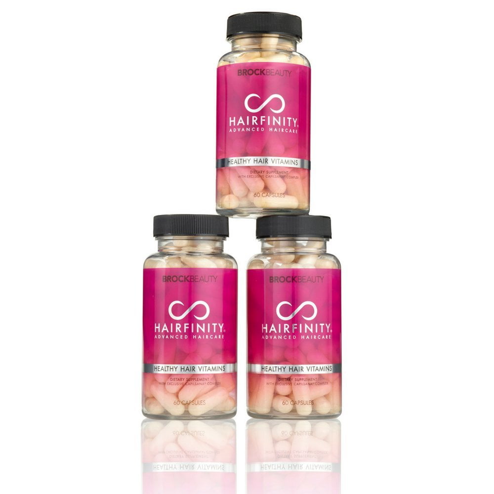 HairFinity Healthy Hair Vitamins Dietary Supplement 60 capsules - 3 ...