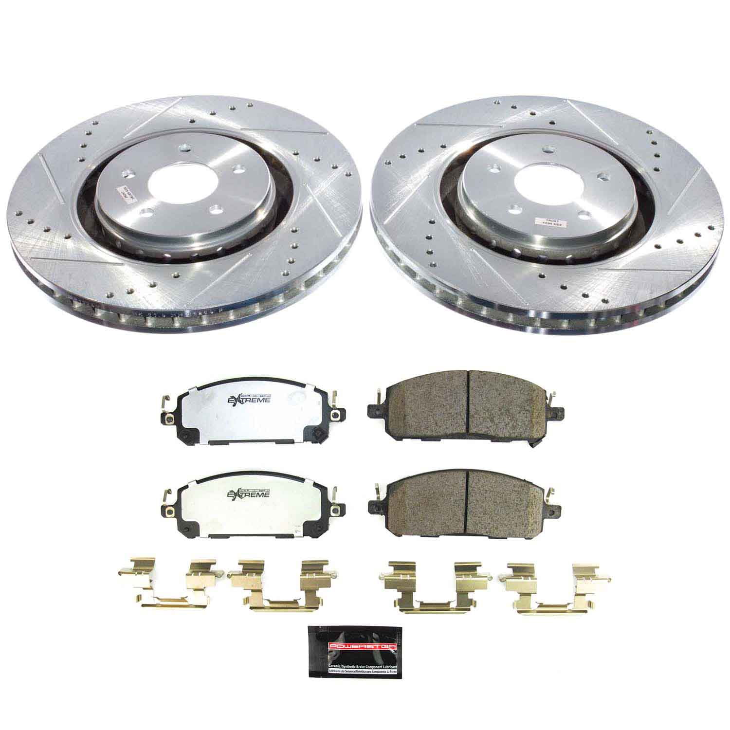 PowerStop Front Z36 Truck & Tow Brake Pad and Rotor Kit for Infiniti QX60 2022-24, Nissan Pathfinder 2022-24, K9206-36