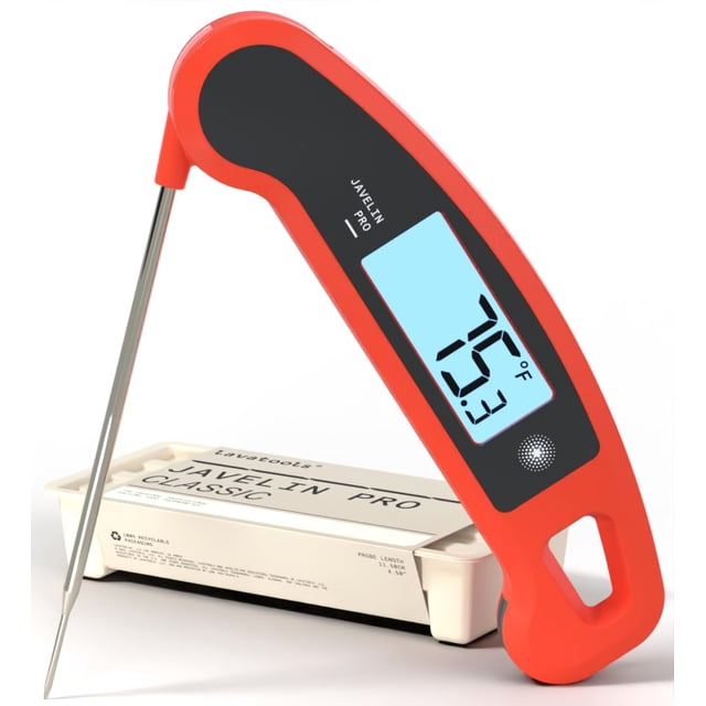 Lavatools Javelin® PRO Duo Ultra-Fast 1-Second Professional Digital Instant Read Meat Thermometer for Cooking, Auto-Rotating Backlit Display, IP65