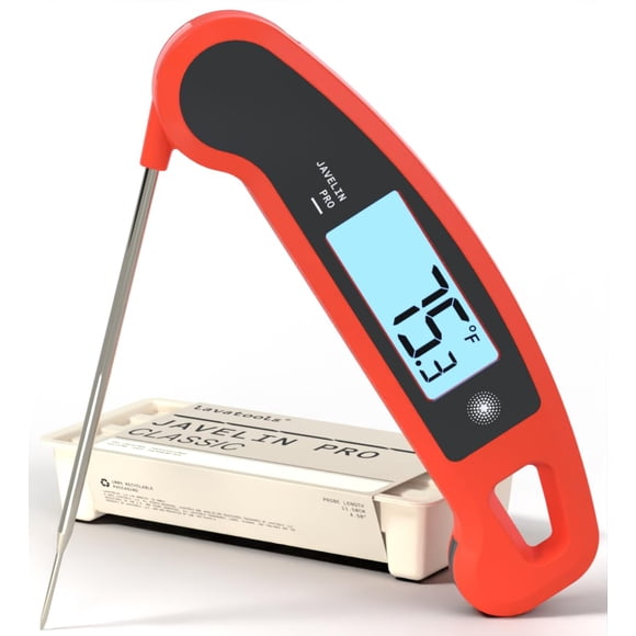 Lavatools Javelin® PRO Duo Ultra-Fast 1-Second Professional Digital Instant Read Meat Thermometer for Cooking, Auto-Rotating Backlit Display, IP65