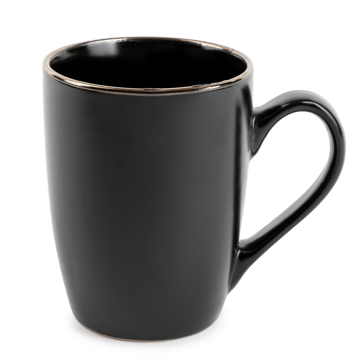 (2 pack) Thyme & Table Stoneware Mug 14oz, Black Onyx Collection