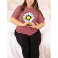 thumbnail image 2 of XCHQRTI Daisy T Shirts Women Plus Size Graphic Tshirts Casual Short Sleeve Oversized Tee, 2 of 7
