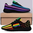 thumbnail image 6 of Unisex Rainbow Sneakers, LGBT Shoes for Men Women Lightweight Breathable Running Shoes Black Size 7, 6 of 7