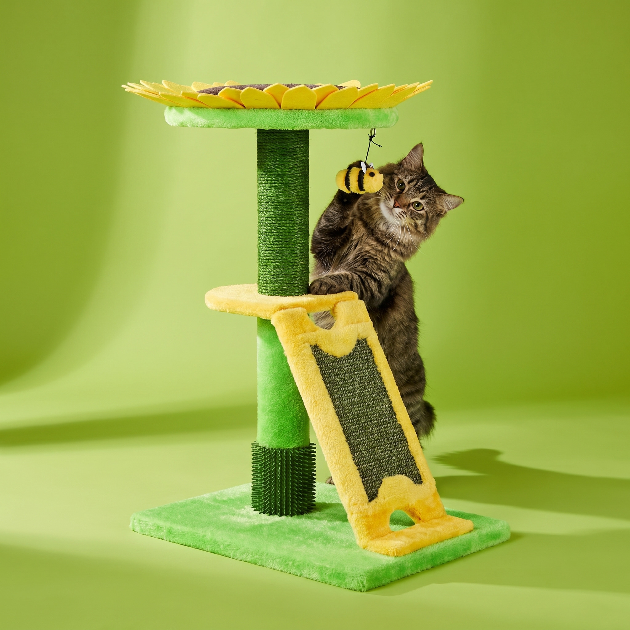 Vibrant Life Sunflower Scratch Post with Massager photo 2