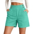 thumbnail image 3 of Yievot Women's High Waist Shorts 5 Inch Inseam Relaxed Fit Summer Daily Wear Casual Shorts with Pockets, 3 of 4