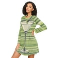 thumbnail image 3 of FORMRS Womens Long Sleeve Nightgowns Crew Neck Sleep Shirt Soft Pajamas Sizes S-3XL, Green Martini Glass, 3 of 8