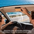 thumbnail image 3 of Car air freshener, natural wooden air freshener durable, with metal clip car air freshener diffuser, car deodorant, magnetic car accessories coconut, 3 of 5