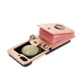 thumbnail image 5 of Wallet Case for Samsung Galaxy Z Flip 6, Kickstand Ring Holder Premium PU Leather Case with Crossbody Strap,Card Holder Slot Money Pocket 360°Rotation Metal Ring Grip Kickstand Cover,Rosegold, 5 of 10