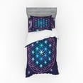 thumbnail image 2 of Ambesonne Mandala Bedding Set 4 Pcs, Ombre Flower of Life, Queen, Pale Blue Violet Indigo, 2 of 3