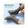 thumbnail image 5 of 5 Pairs Merino Wool Socks For Men, Thick Winter Wool Hiking Socks, Warm Breathable Crew Mens Socks, 5 of 7