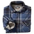 thumbnail image 2 of Freedom Foundry Men's Plaid Super Plush Jacket Shirt (Dark Blue, Medium) - NEW, 2 of 3