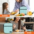 thumbnail image 7 of OPUX Premium Insulated Lunch Box, Soft School Lunch Bag for Kids Boys Girls, Leakproof Small Lunch Pail Men Women Work, Reusable Compact Cooler Tote Lunchbox for Office Adult, Teal, 7 of 7
