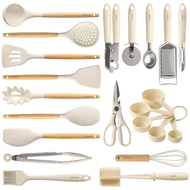 Juego de utensilios de cocina Carote 22 piezas de silicona resistentes al calor