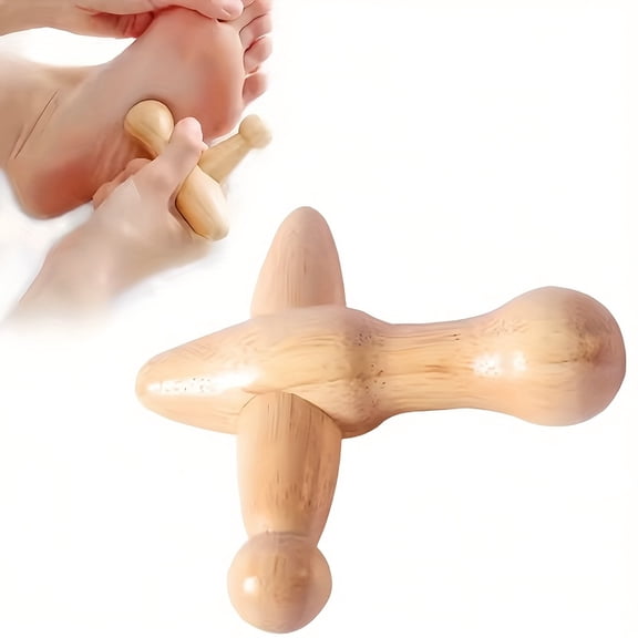 1pc Trigger Point Massager Tool, Wood Deep Tissue Acupressure Massage Tools for Full Body Relaxing, Handcrafted Thumb Saver Massager