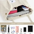 thumbnail image 4 of Ayieyill Corduroy Tote Bag Large for Women Girl Lady Canvas Shoulder Cord Purse and Handbags with Inner Pocket (Beige), 4 of 7