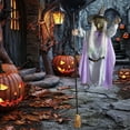 thumbnail image 2 of Shoreew 6 FT Halloween Flying Witch Decor Animated Hovering Witch with Scary Sound And Light-up Eyes for Outdoor Garden Yard Lawn Decoration, 2 of 7