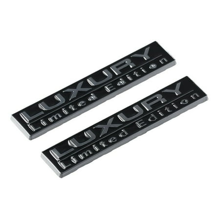 2Pcs Luxury Limited Edition Emblem 3D Metal Logo Decals Silver Auto Racing Sport Badge Self-adhesive Car Rear Trunk Sticker Side Fender Decal Car Decorations