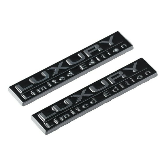 2Pcs Luxury Limited Edition Emblem 3D Metal Logo Decals Silver Auto Racing Sport Badge Self-adhesive Car Rear Trunk Sticker Side Fender Decal Car Decorations