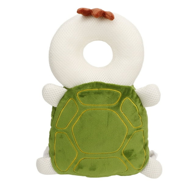 Mochila protectora para la cabeza de bebé con forma de animal, relleno de algodón PP, almohada de seguridad para caminar para niños pequeños, color tortuga