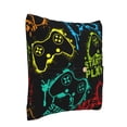 thumbnail image 2 of Bingfone Play Game Start Linen Throw Pillow Covers Cushion Case Pocket Button Vintage Farmhouse Pillowcase for Sofa Couch Bed 18"x18", 2 of 9