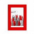 thumbnail image 1 of Cadre Photo Rouge pour Chat Mignon Dessin Animé Protection des Animaux Amoureux des Animaux, 1 of 4
