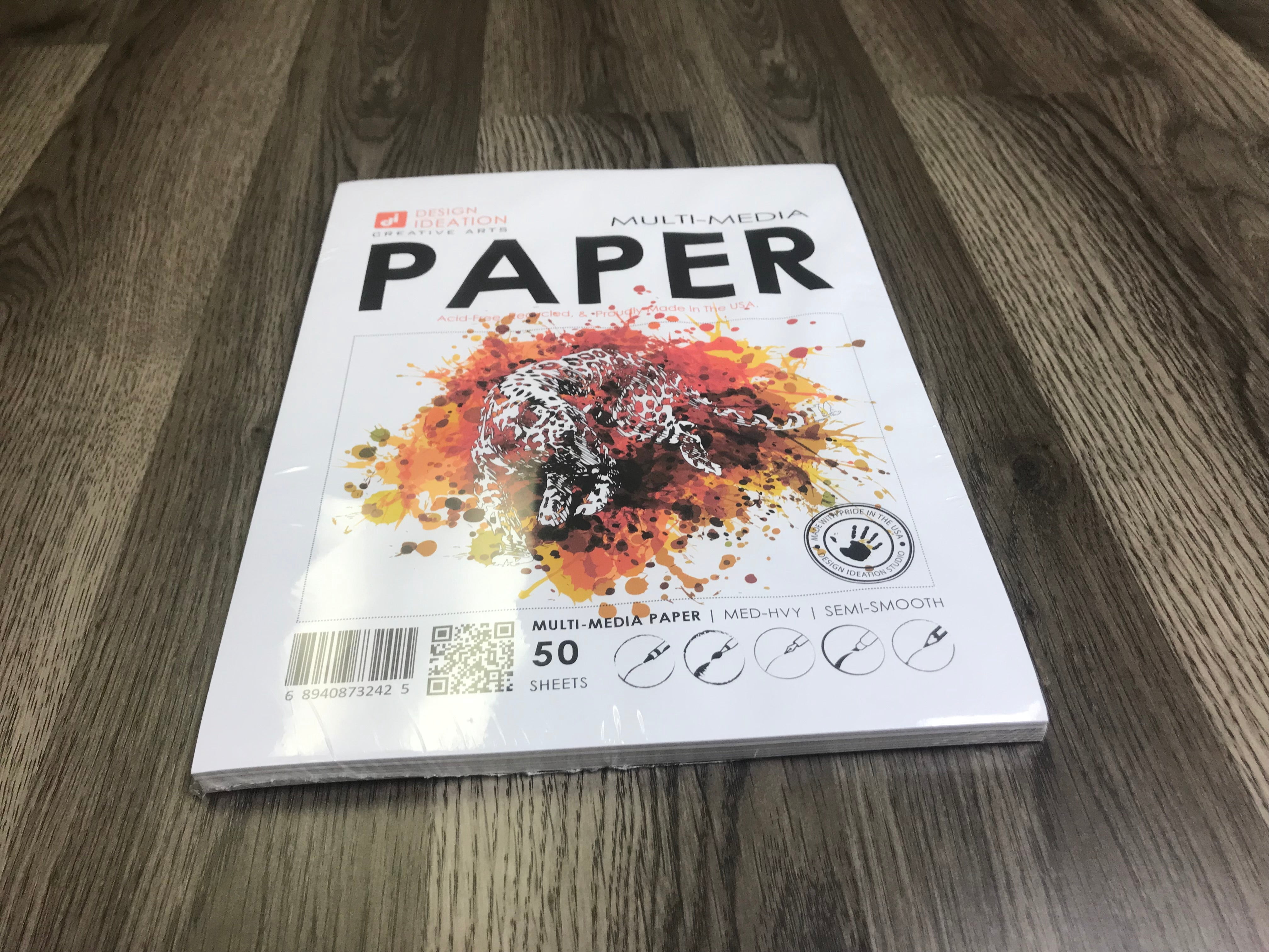 MULTI MEDIA Paper : Premium Sketch Paper. Loose Sheet Pack. (8.5" x 11") (100 Sheets)