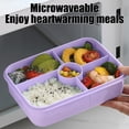 thumbnail image 4 of SIYTUAU Lunch Box With Utensils Compartimented Meal Prep Container Microwave Safe Durable Plastic Food Storage 8.27X5.91X2.56 Inch, 4 of 7