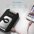 thumbnail image 2 of Tignapoo Banque d'Alimentation Solaire LED Rotative 4200mAh avec Panneau en Polysilicium Haute Efficacité, Compacte et Portable pour Aventures en Plein Air, Noir, 2 of 6