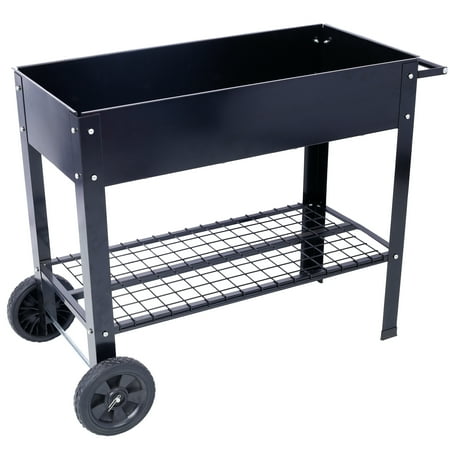 Drainage  Storage  and Mobility Features for the Ultimate Growing Experience  Patio w/Wheels  Lower Shelf  black