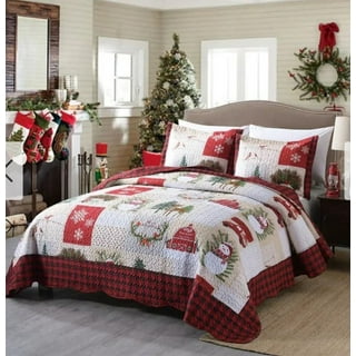  Christmas Truck Kids Comforter Set King Size,Geometric Plaids  Snowflake Bedding Set,Girls Boys Adults Room/Xmas Cabin Decor,Cottage  Rustic Down Comforter,Farmhouse Duvet Insert,3pcs,2pillowcases : Home &  Kitchen