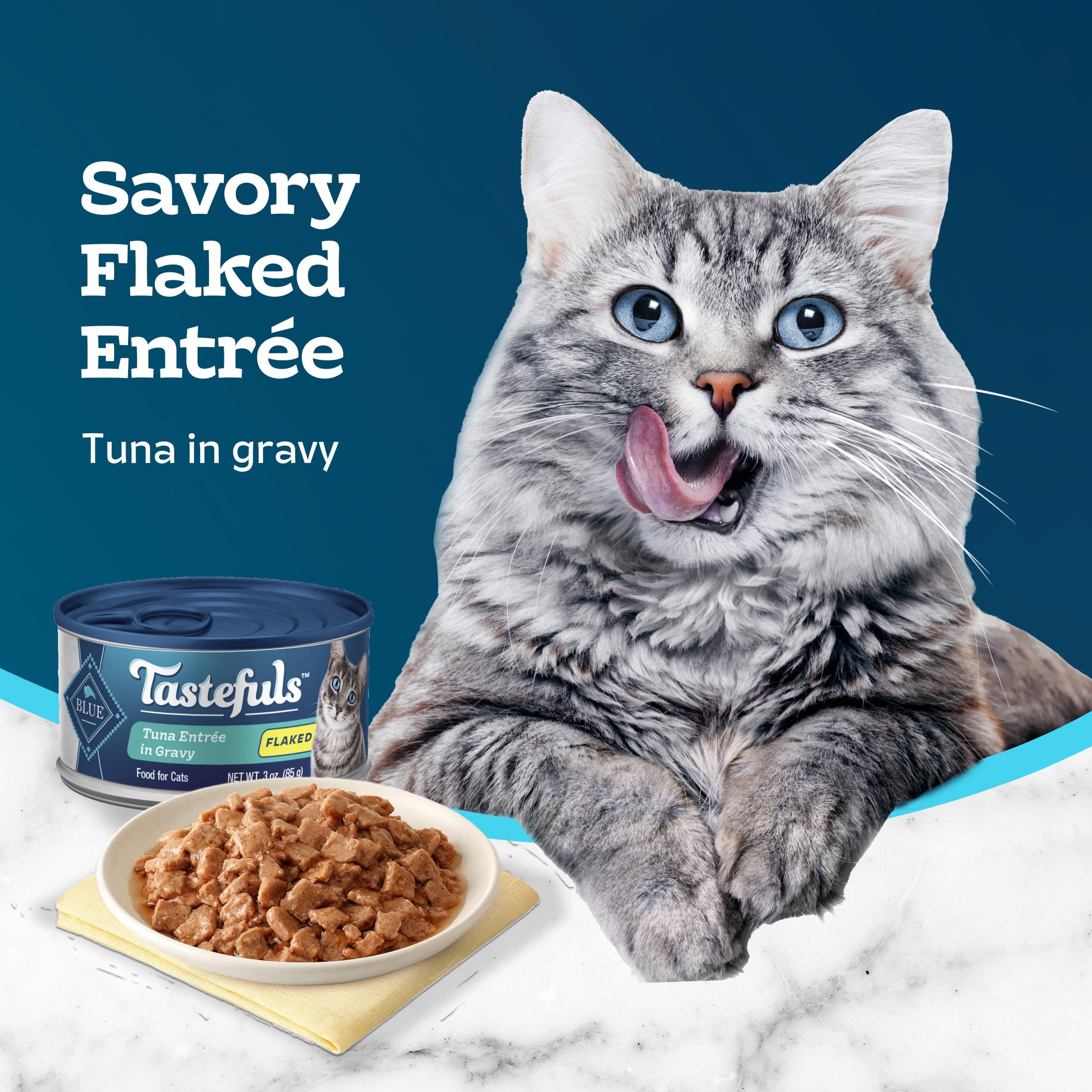 (24 pack) Blue Buffalo Tastefuls Wet Cat Food with Tuna, 3-oz. Can