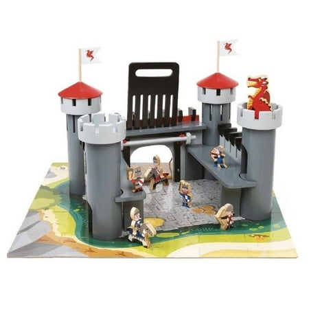 Super Set Castle - Alex Wooden Dragon Castle Set, 55 Pieces