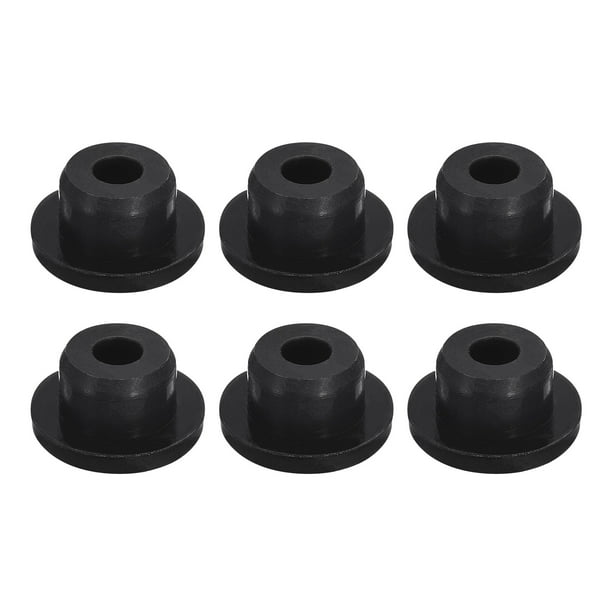 6 Pcs Tapones de Agujeros Negros, Tapón de Botón de Goma H17 para Agujeros de 17mm / 0.67"