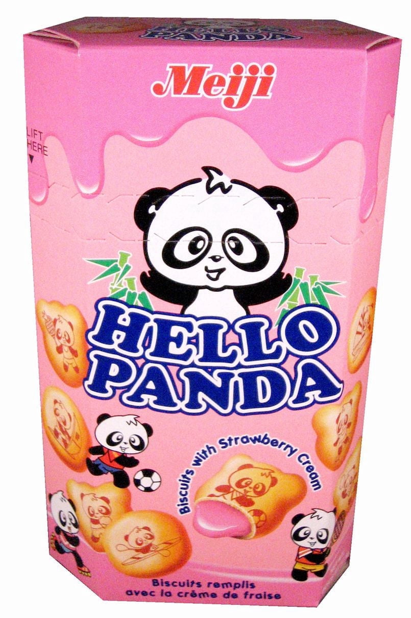 Meiji Hello Panda Strawberry Biscuits