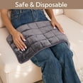 thumbnail image 4 of SUNNY HEAT Weighted Electric Heating Pad, 12 x 24 in, 5 Heat Settings, 2-Hour Auto Shutoff, Checkered Flannel, Machine Washable, Charcoal Gray, 4 of 6