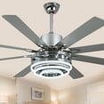 thumbnail image 3 of Bella Depot 72" Modern Silver LED Ceiling Fan 6-Speed Reversible DIY Shape Chandelier With Dimmable Light and Remote Control, 3 of 13